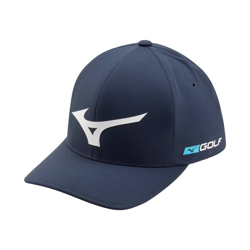 Mens Mizuno Tour Delta Golf Hat Navy/White Philippines (GKNRBF921)